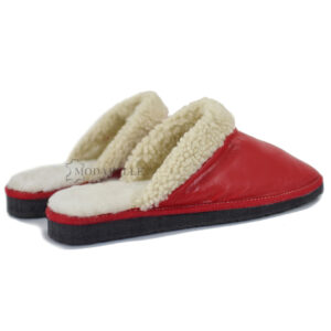 Pantofole in pelliccia mp109 rosso