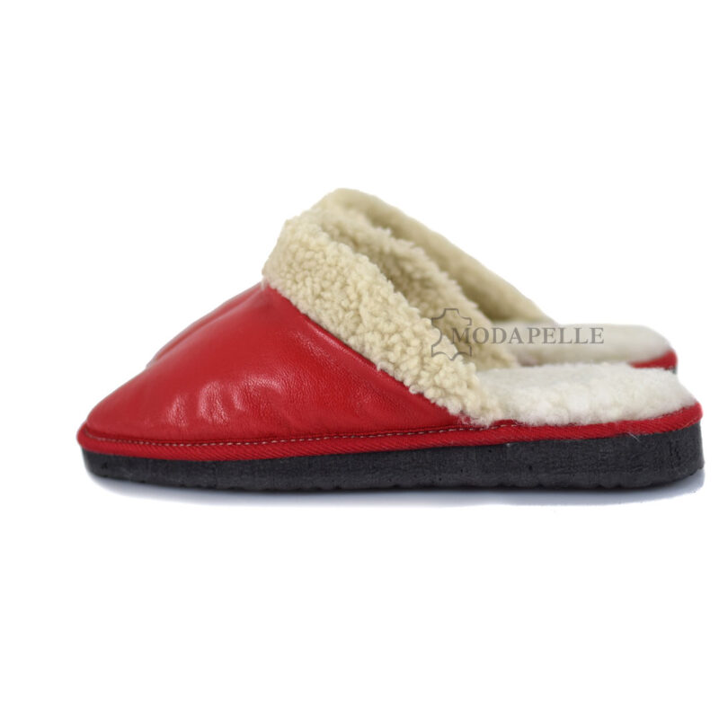 Pantofole in pelliccia mp109 rosso