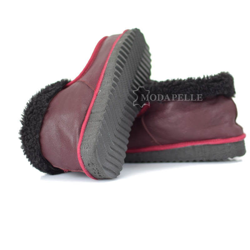 Pantofole in pelliccia chiuse di Kastoria mp416 bordeaux