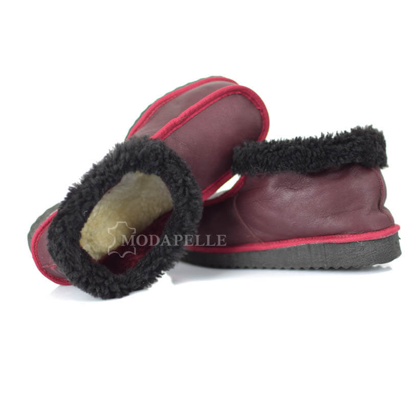 Pantofole in pelliccia chiuse di Kastoria mp416 bordeaux