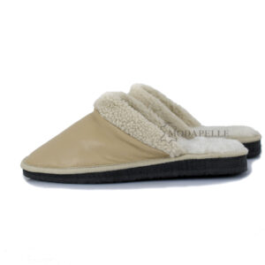 Pantofole in pelliccia mp114 beige