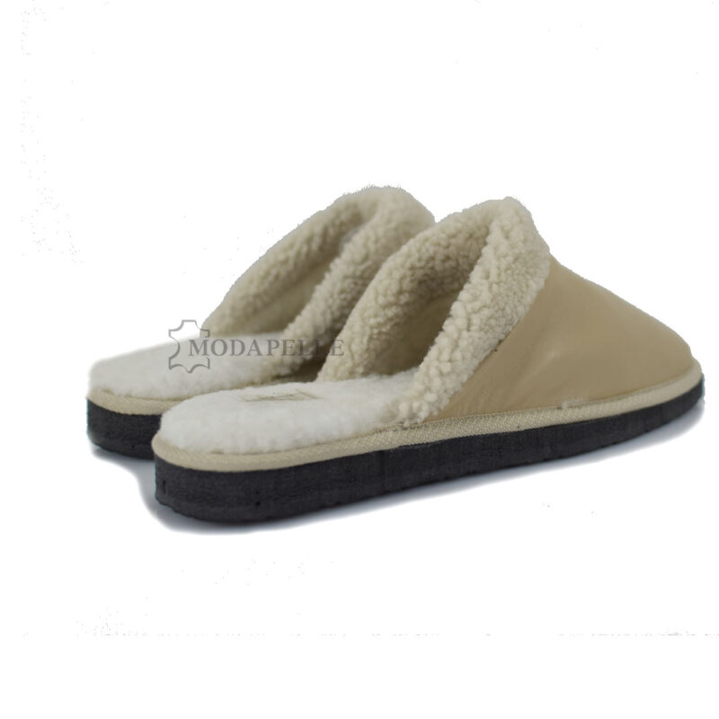 Pantofole in pelliccia mp114 beige