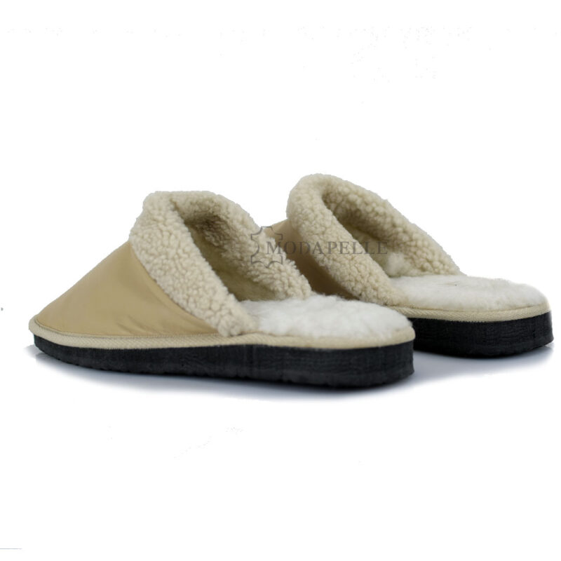 Pantofole in pelliccia mp114 beige