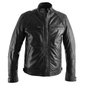 Leather jacket antique black