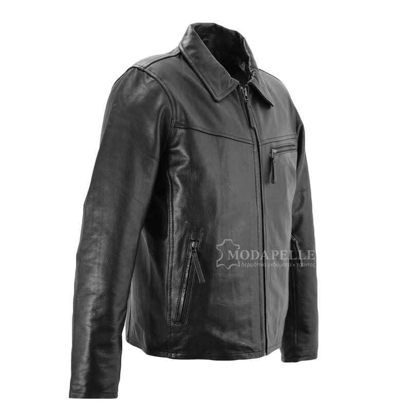 Leather jacket classic black