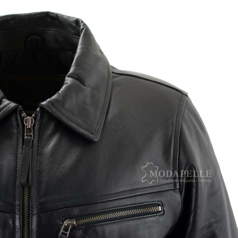 Leather jacket classic black