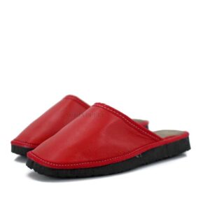 Leder Hausschuhe mp401 Rot