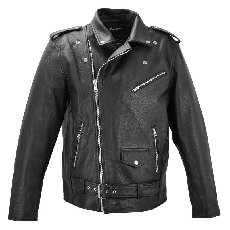 Leather jacket Brando black cowhide