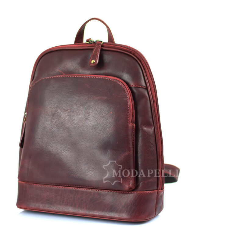 δερμάτινη τσάντα πλάτης - backpack σε κόκκινο χρώμα