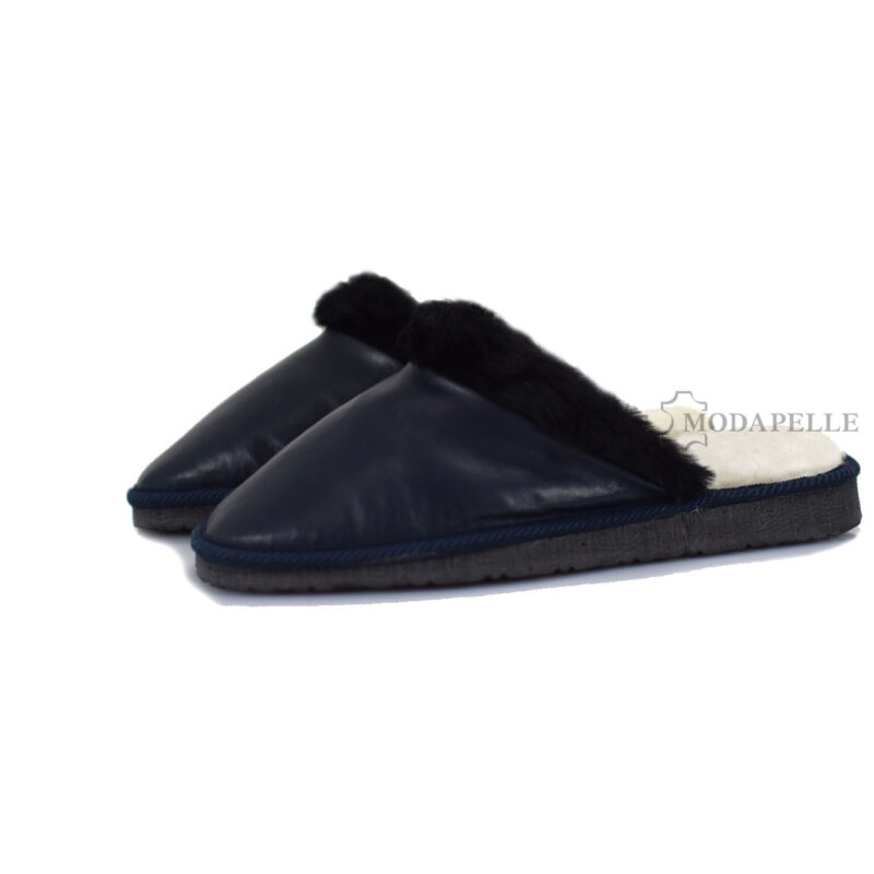 Pantofole in pelliccia mp108 blu