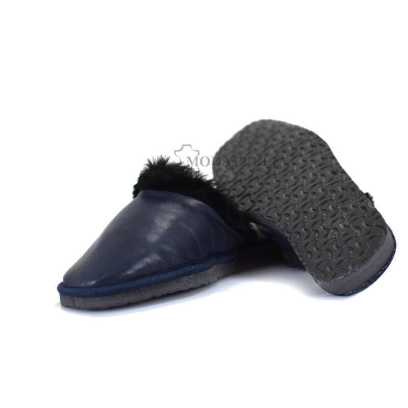 Pantofole in pelliccia mp108 blu
