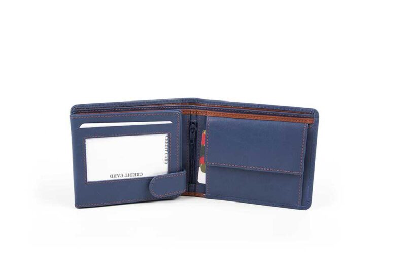 Leather wallet mpw 3002 blue - Image 2