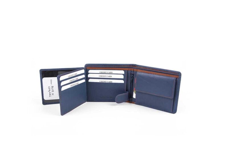 Leather wallet mpw 3002 blue - Image 3