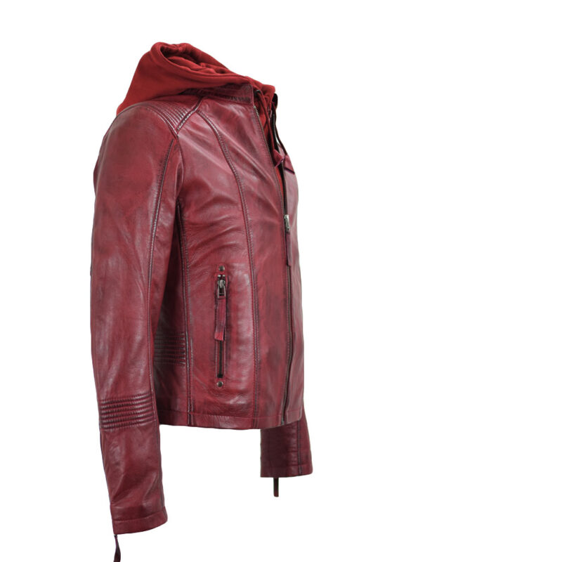 Lederjacke Alexa Bordeaux