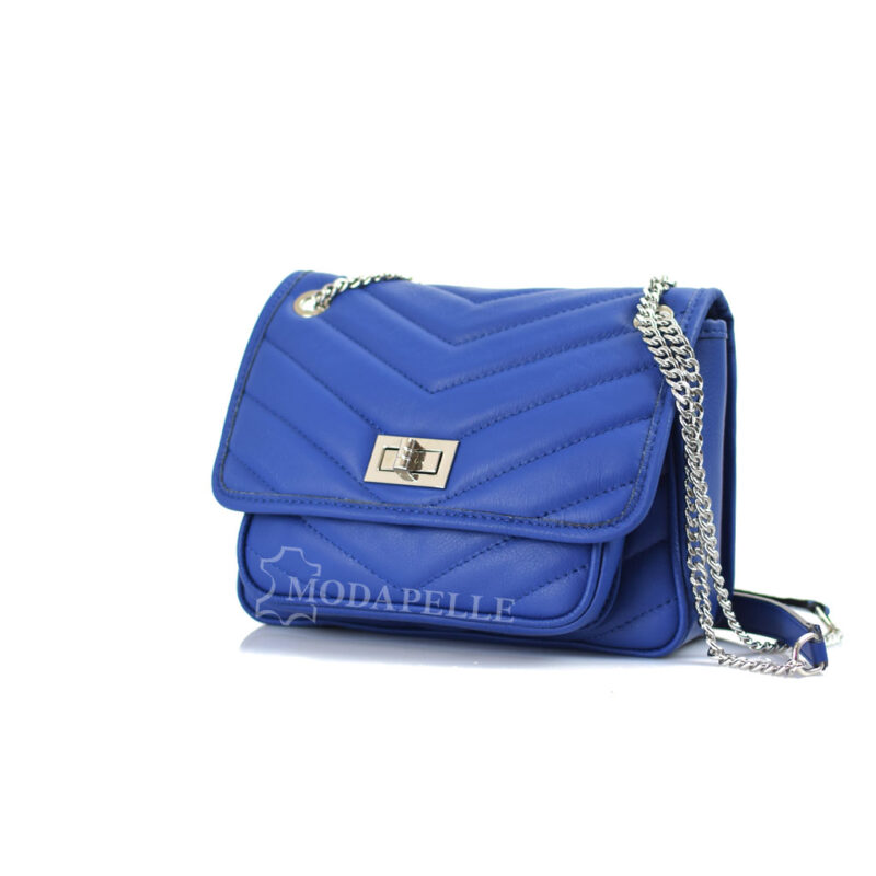 Borsa a tracolla in pelle mp 1970 bluette