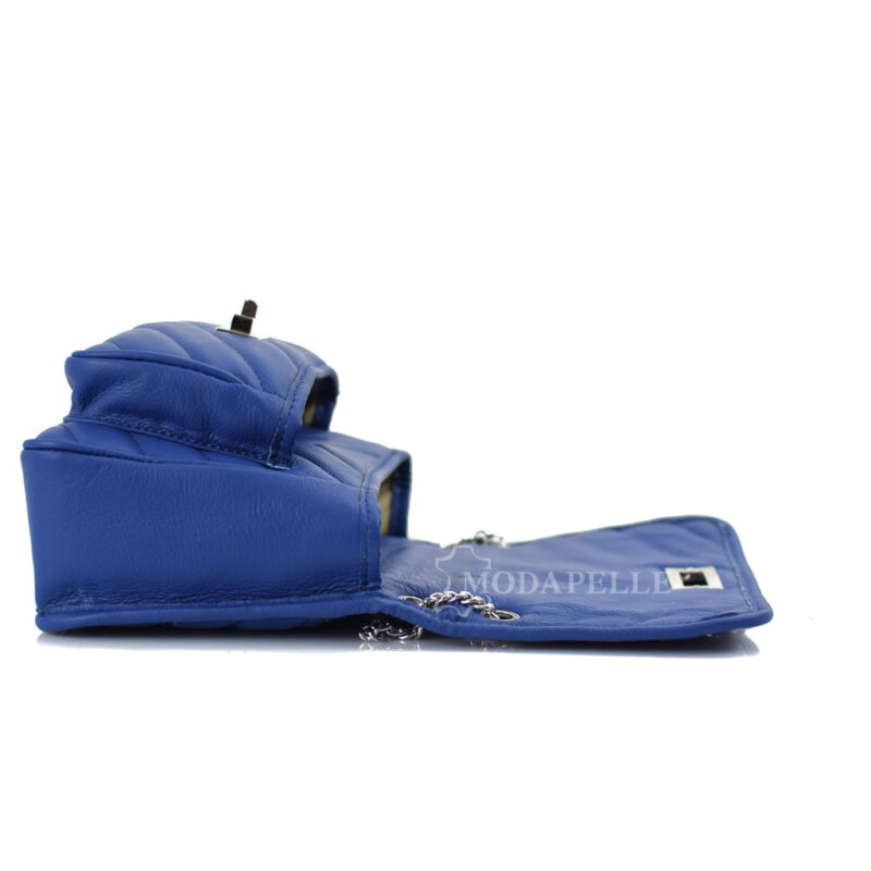 Borsa a tracolla in pelle mp 1970 bluette