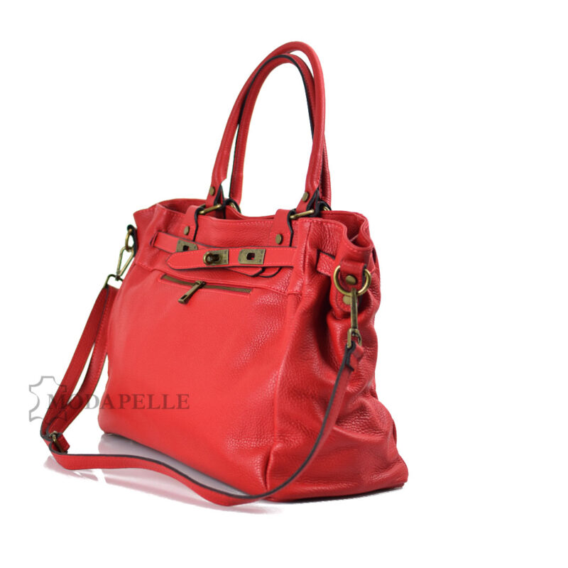 δερμάτινη τσάντα σε χρώμα κόκκινο