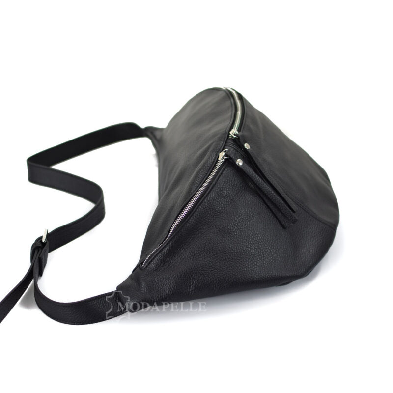 Leather shoulder bag mp1975 black