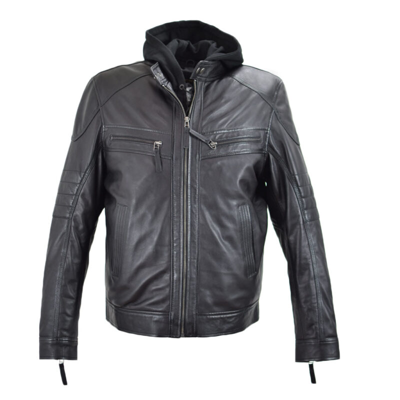 Lederjacke Giorgio Schwarz