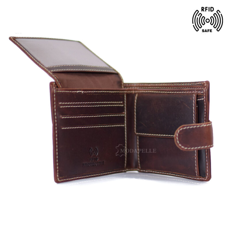 Leather wallet mpw 3009 brown - Image 4