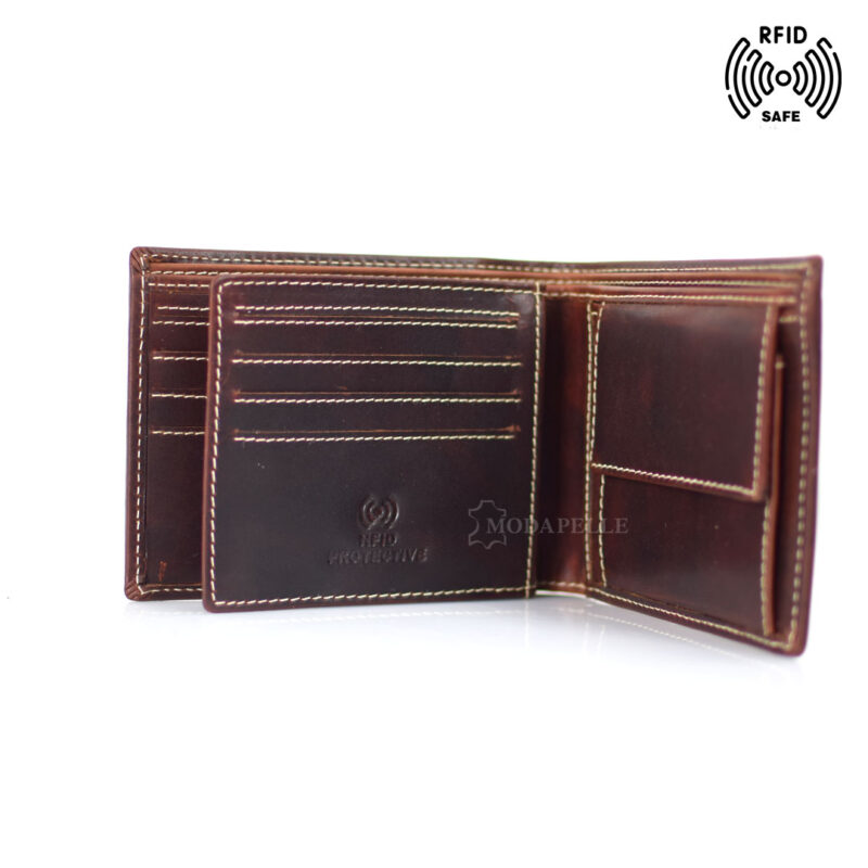 Leather wallet mpw 3010 brown - Image 3