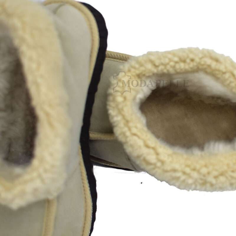 Pantofole in pelliccia chiuse di Kastoria mp418 beige