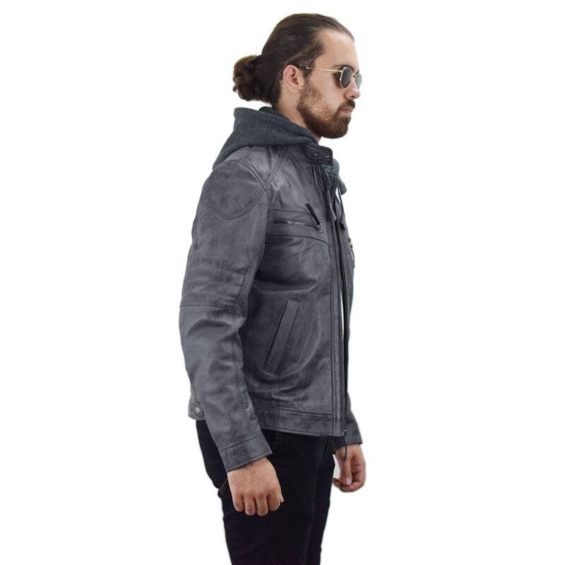 Leather jacket Giorgio grey