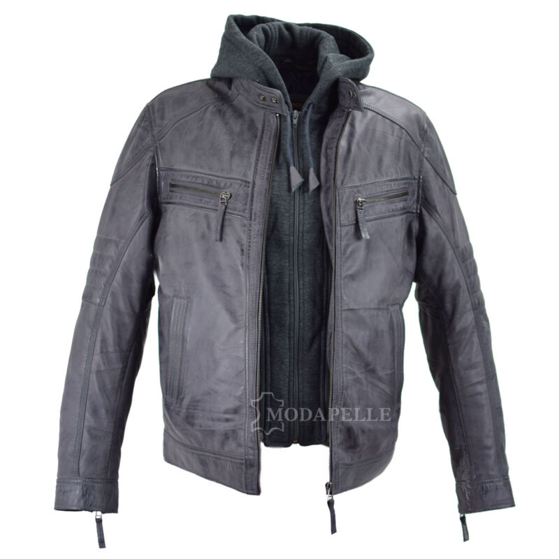 Lederjacke Giorgio Grau