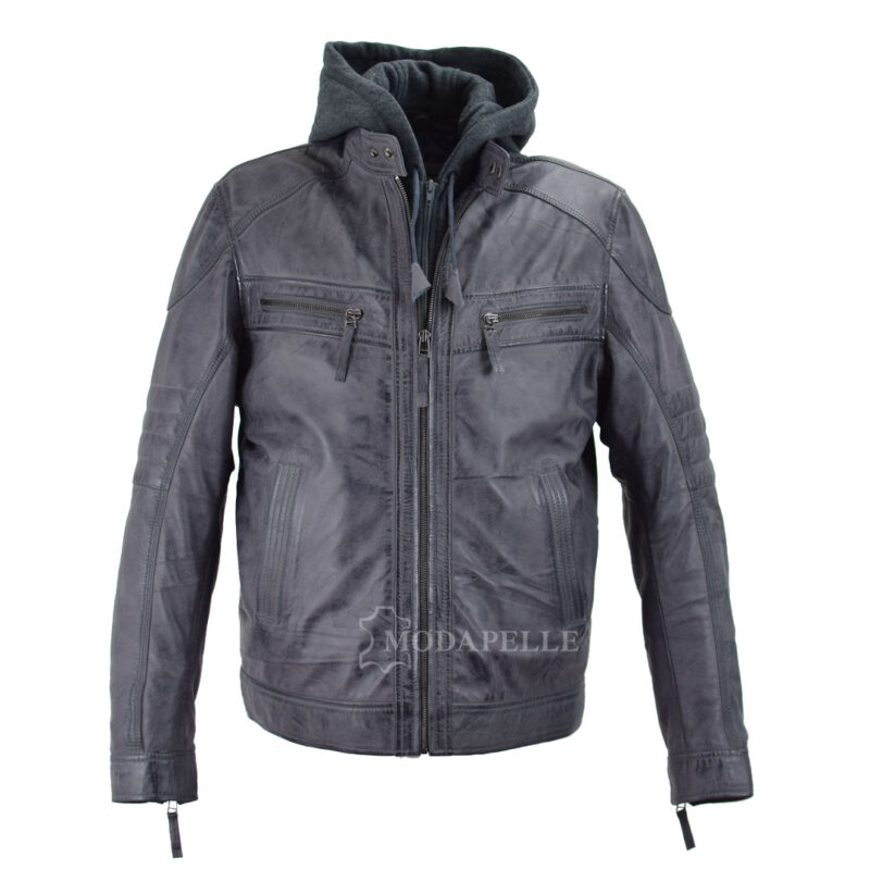 Leather jacket Giorgio grey