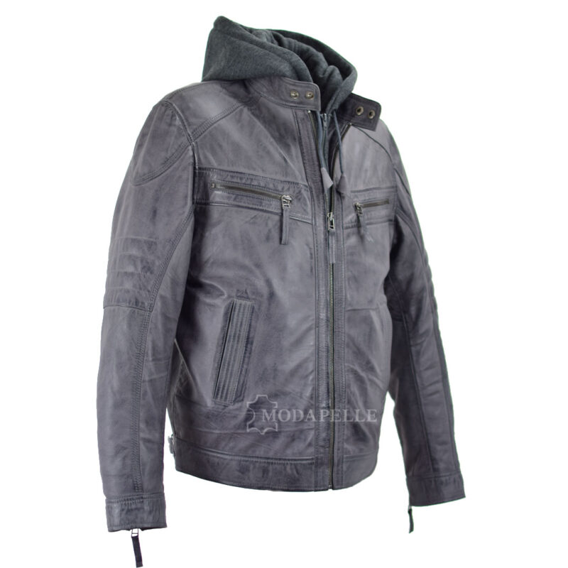 Leather jacket Giorgio grey