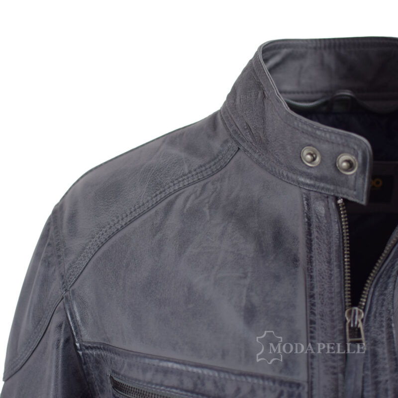 Leather jacket Giorgio grey