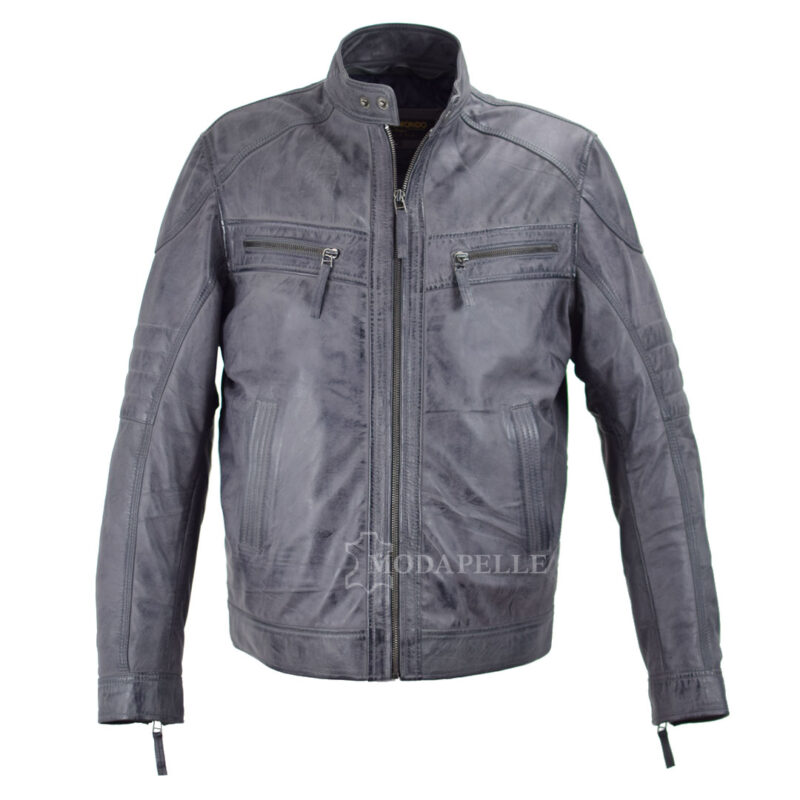 Leather jacket Giorgio grey