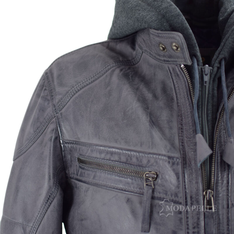 Leather jacket Giorgio grey