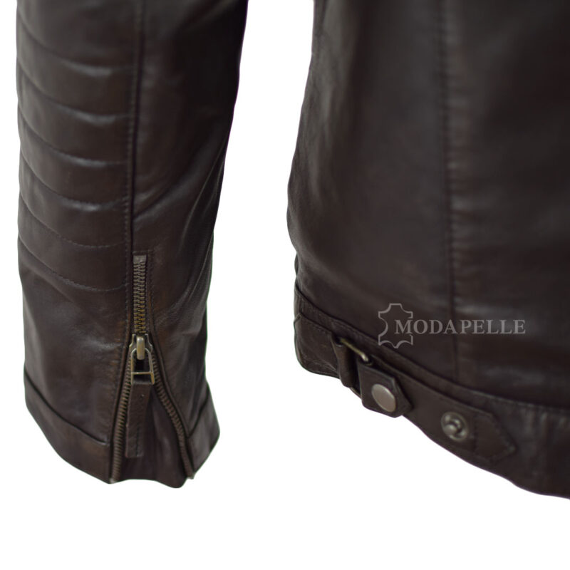 Leather jacket Race brown