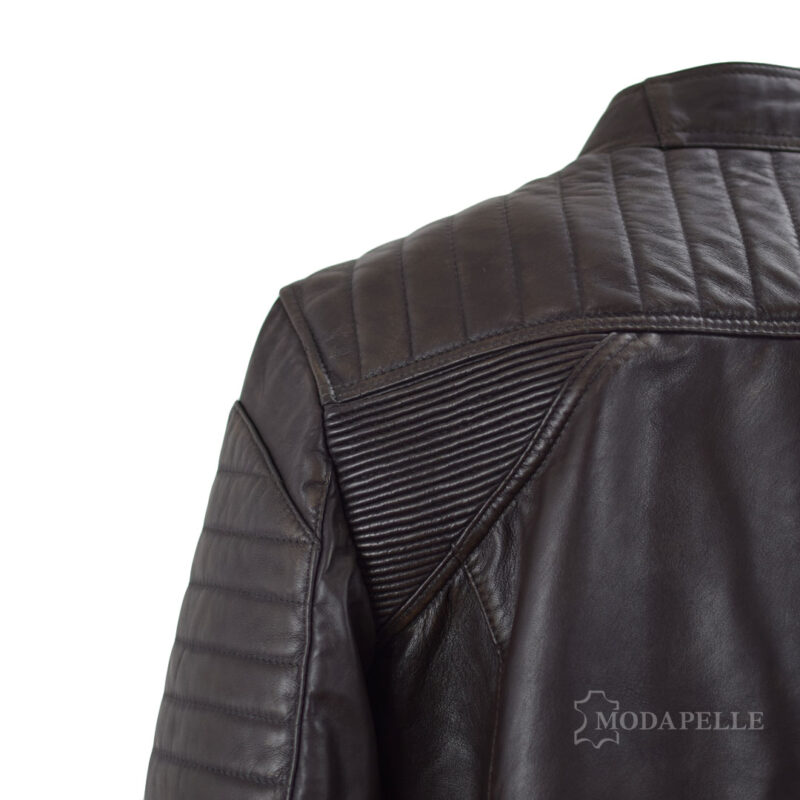 Leather jacket Race brown