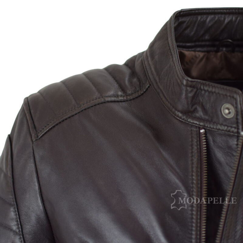 Leather jacket Race brown