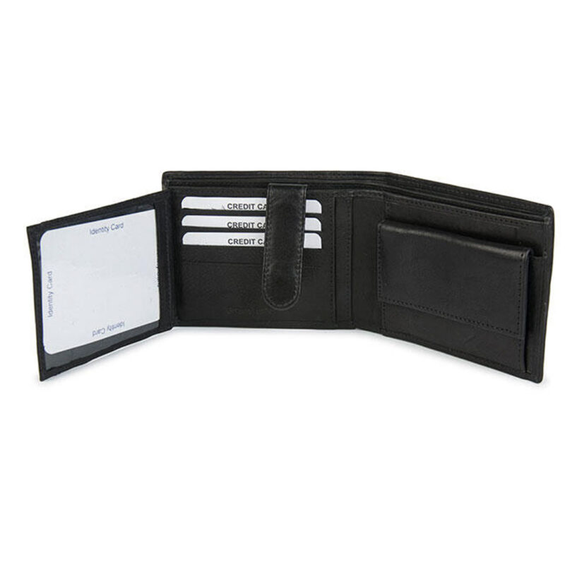 Leather wallet in black colour
