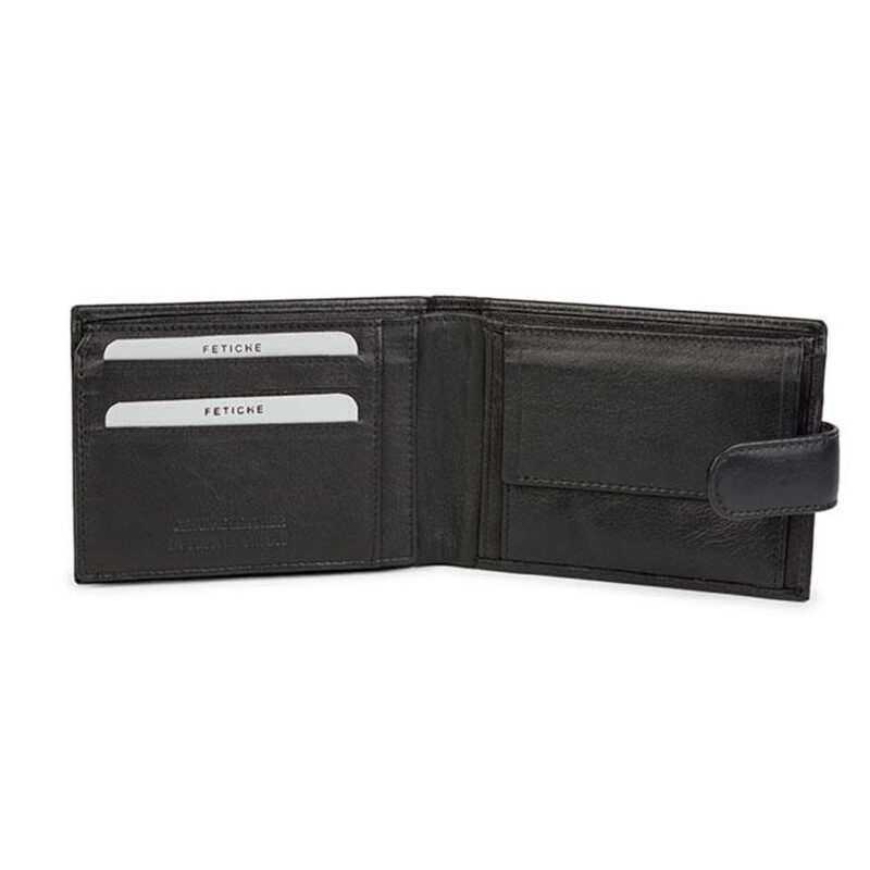 Men’s leather wallet in black colour