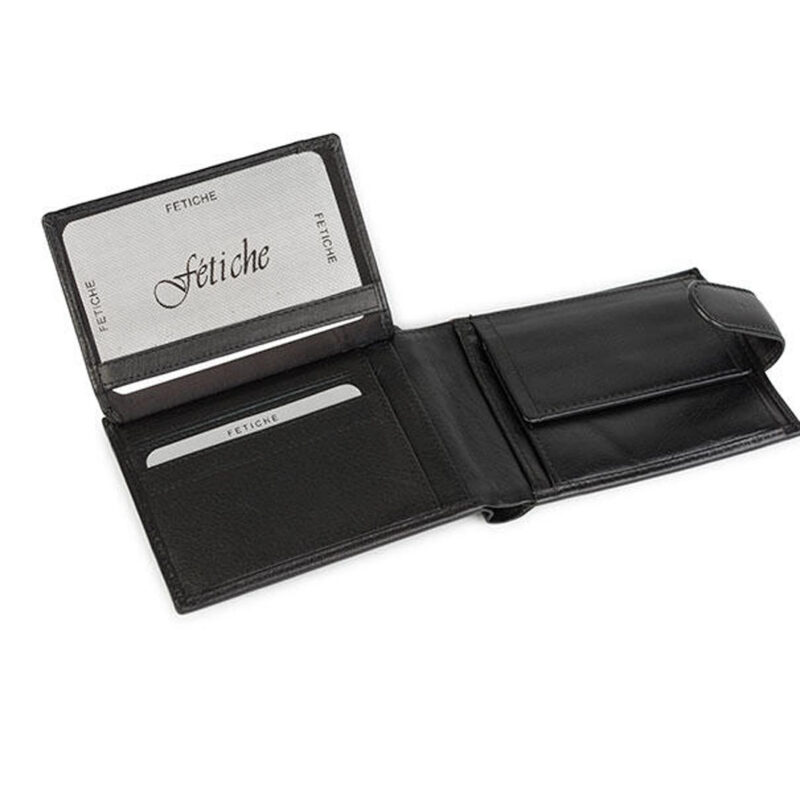 Men’s leather wallet in black colour