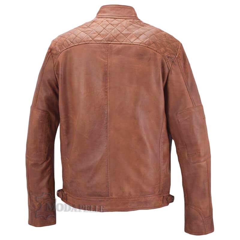 Leather jacket antique tan