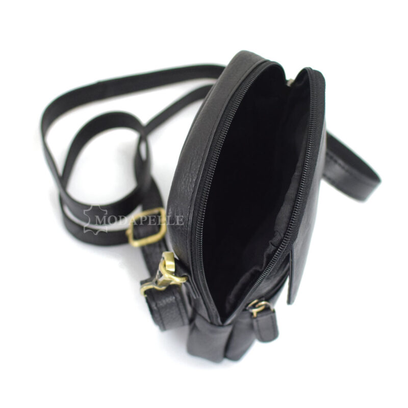 Leather shoulder bag mp 1955 black - Image 5
