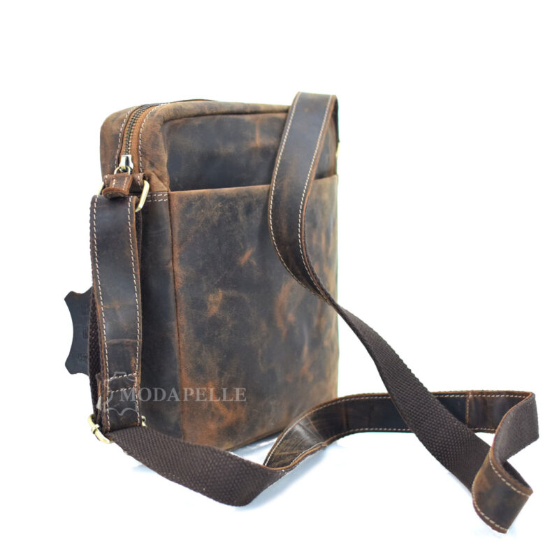 Leather shoulder bag mp 1952 brown - Image 3