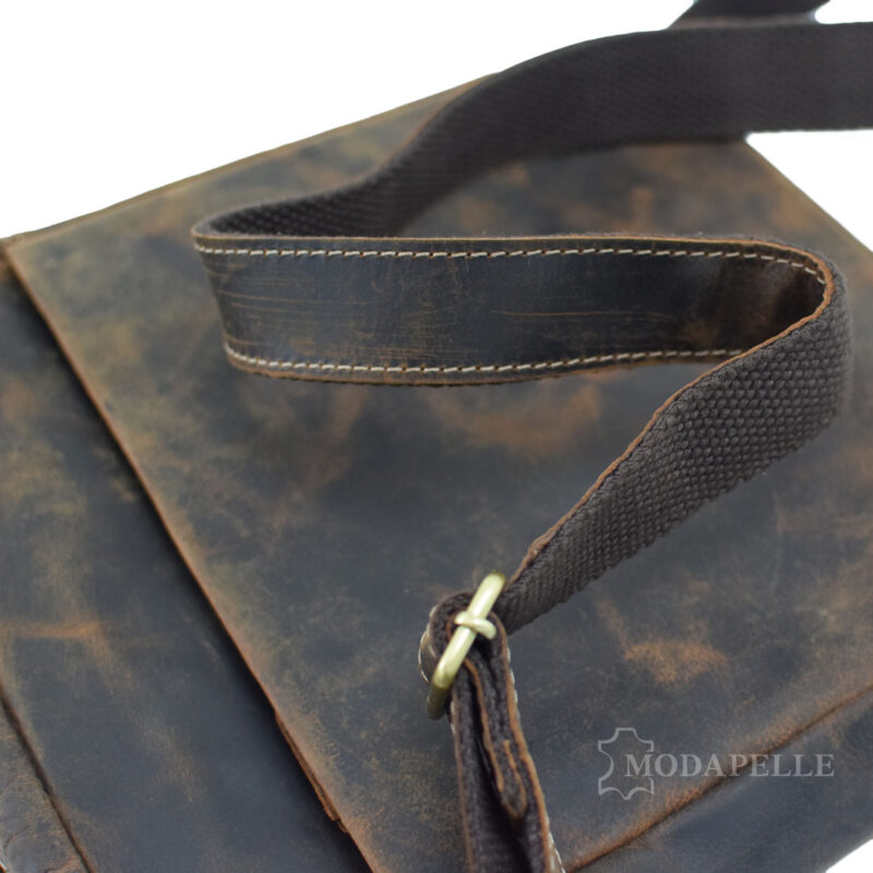 Leather shoulder bag mp 1952 brown - Image 5