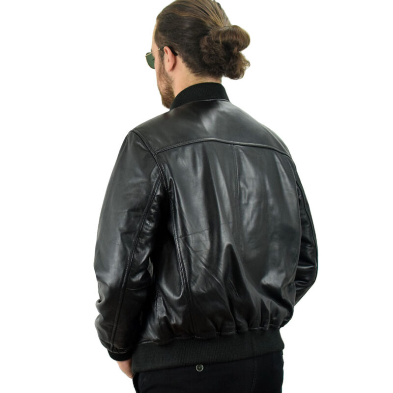 Leather jacket Bomber