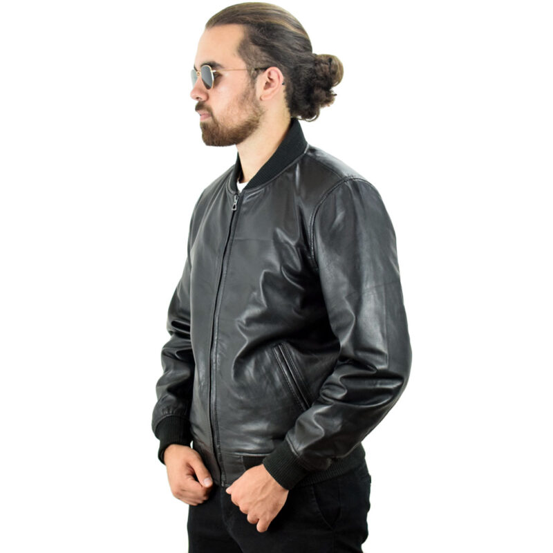 Leather jacket Bomber