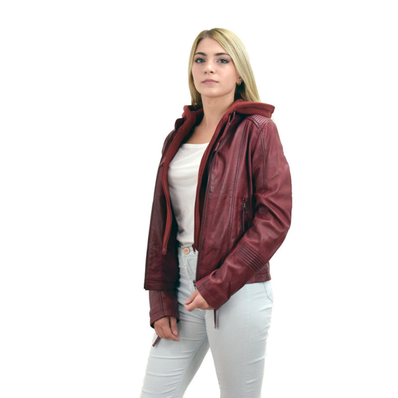 Lederjacke Alexa Bordeaux