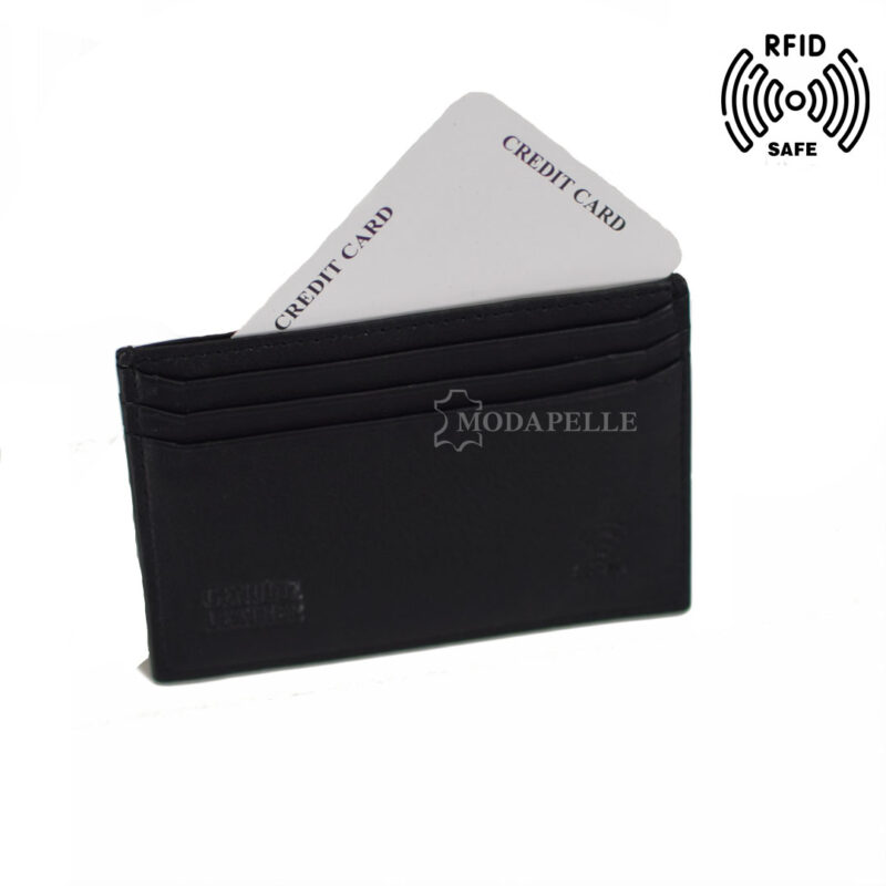 Custodia di pelle per carte mp 3013 nera