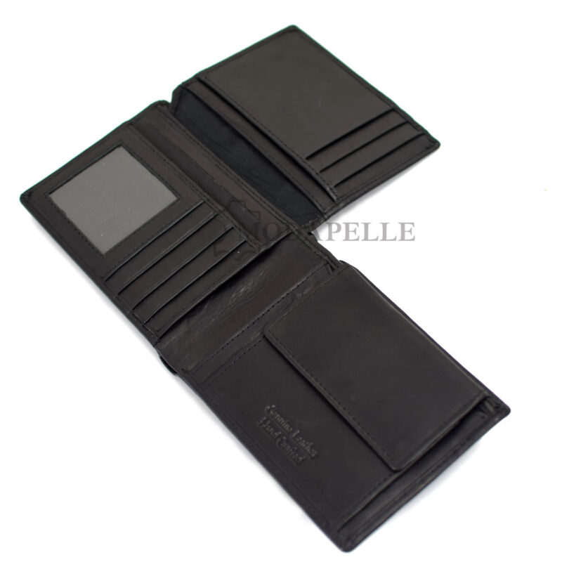 δερμάτινο πορτοφόλι ανδρικό σε χρώμα μαύρο