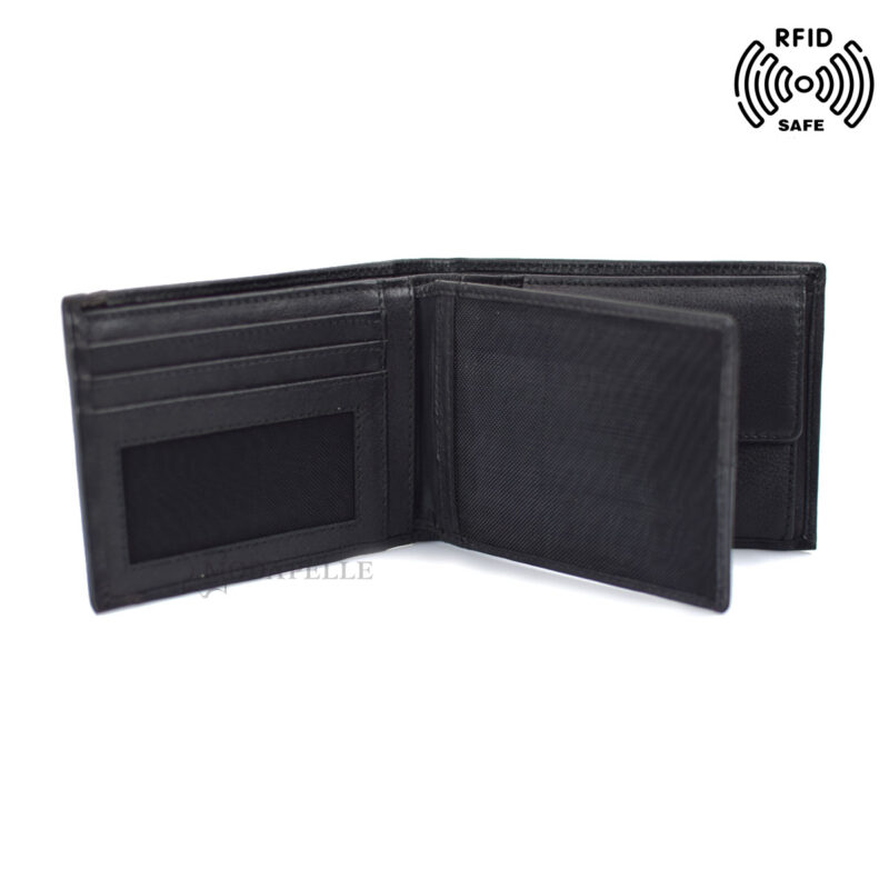 Men’s leather wallet in black colour