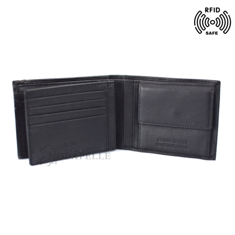 Men’s leather wallet in black colour